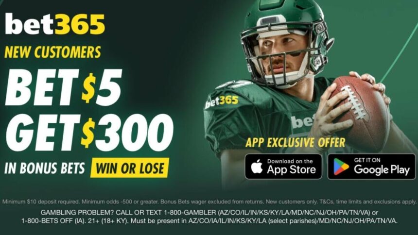 Bet365 Offering 0 Bonus for Eagles vs Cowboys NFL Bets